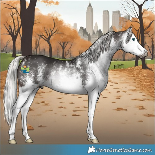 Horse Color:Gray White Spotted Silver Bay Splash 