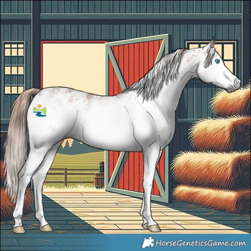 Horse Color:Gray White Spotted Chestnut Splash Varnish