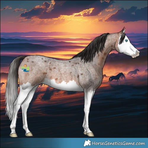 Horse Color:Bay Roan Splash 