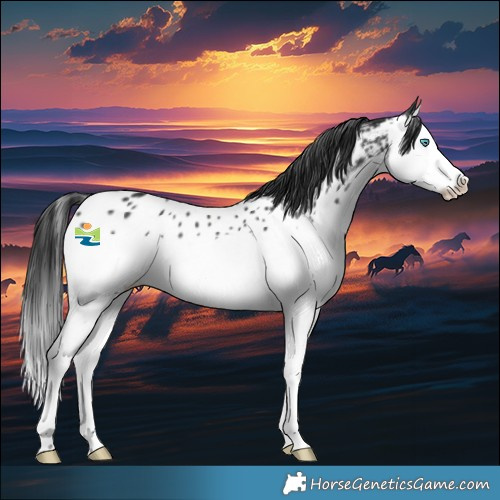Horse Color:Black Splash Appaloosa Rabicano 