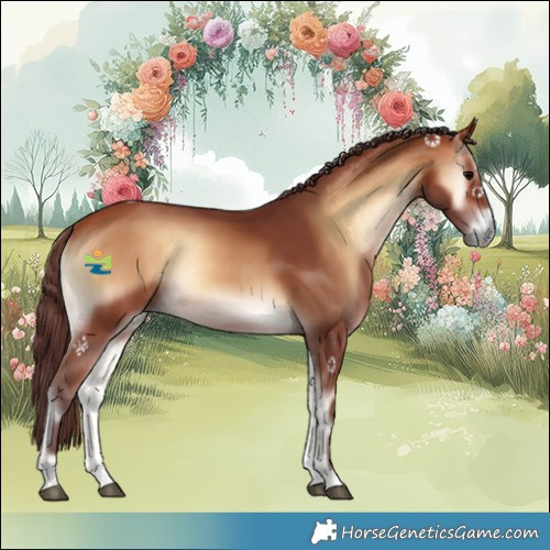 Horse Color:Chocolate Bay Onyx Tobiano Rabicano