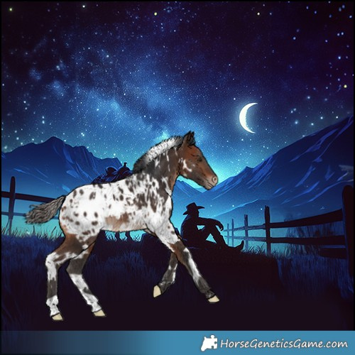 Horse Color:White Spotted Bay Appaloosa