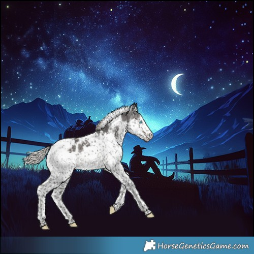 Horse Color:White Spotted Silver Smoky Black Splash Tobiano Appaloosa 