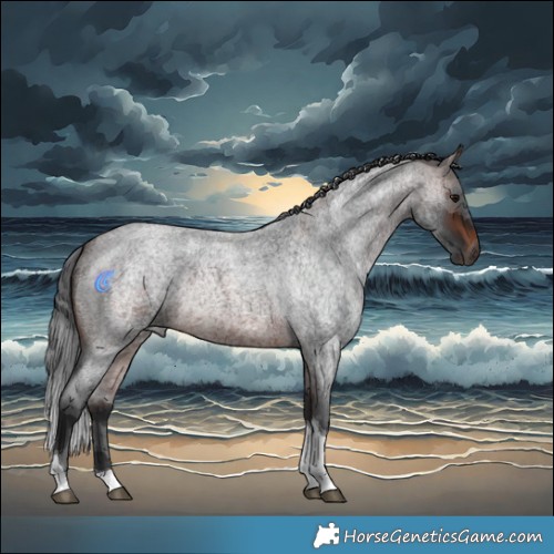 Horse Color:Brown Roan Merle Tobiano Rabicano 