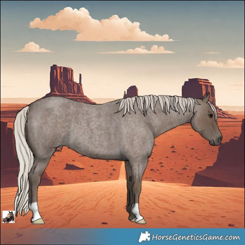 Horse Color:Silver Blue Roan 