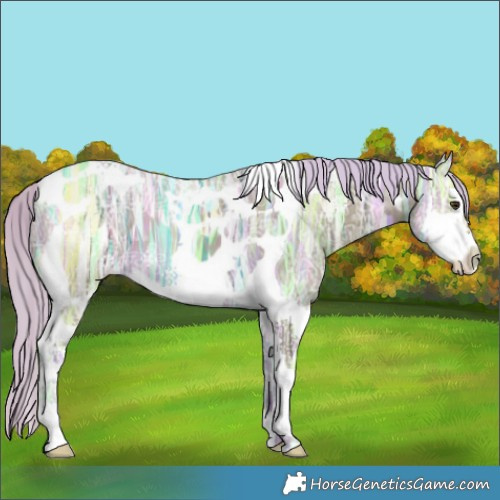 Horse Color:Watercolor Chocolate Palomino Ice Splash Tobiano 