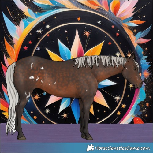 Horse Color:White Spotted Silver Brown