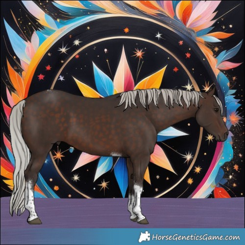 Horse Color:Silver Brown Tobiano 