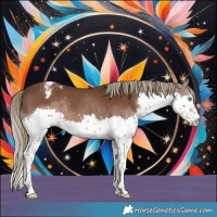 Horse Color:Liver Chestnut Splash Appaloosa 