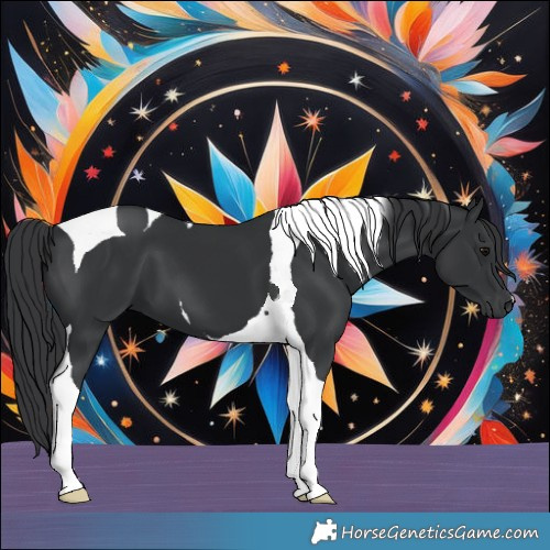 Horse Color:Black Tobiano 