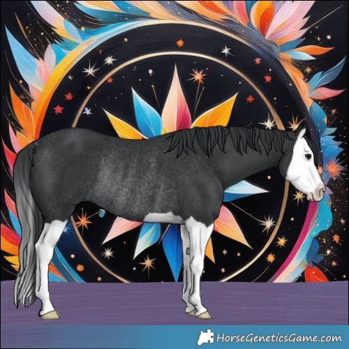 Horse Color:Black Splash Rabicano