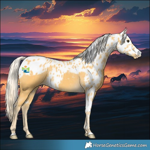 Horse Color:Palomino Skewed Appaloosa 