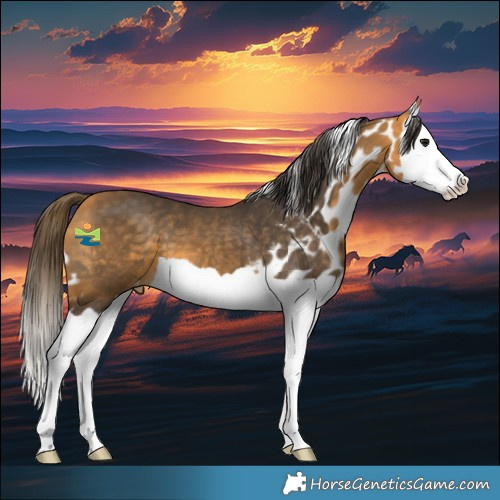 Horse Color:Buckskin Splash Skewed Appaloosa 