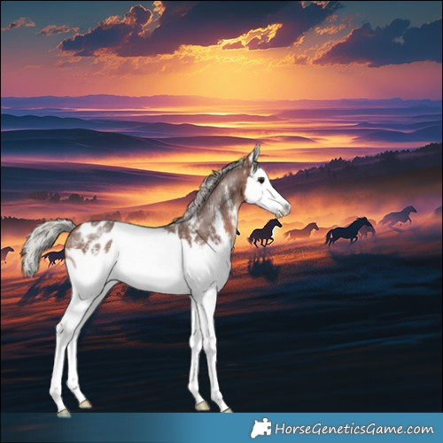 Horse Color:Silver Brown Sabino Splash Appaloosa