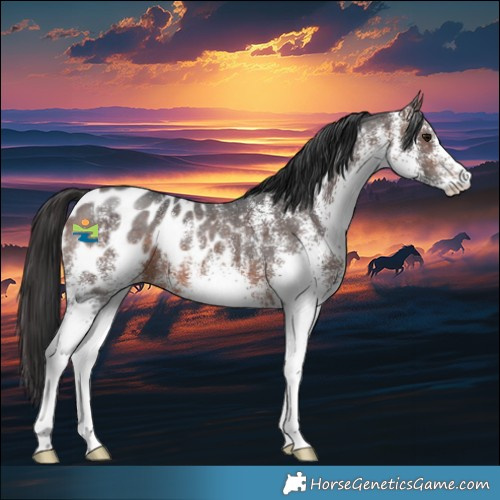 Horse Color:White Spotted Brown Appaloosa