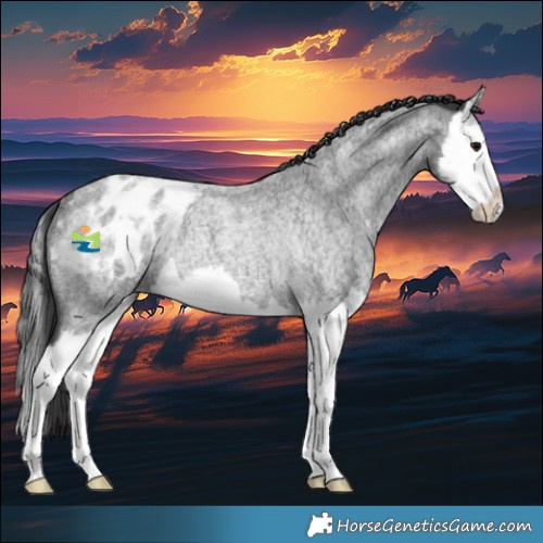 Horse Color:Blue Roan Splash Appaloosa Rabicano