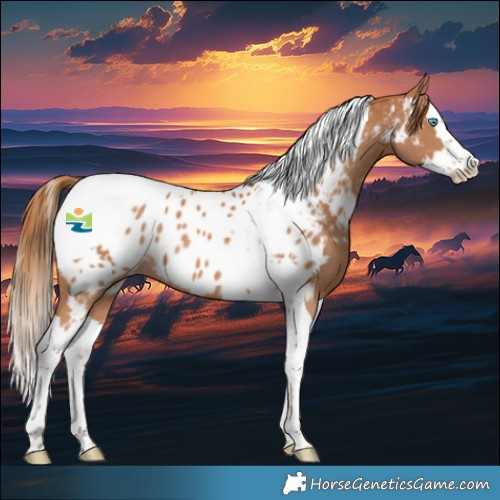 Horse Color:Chestnut Splash Tobiano Appaloosa Rabicano
