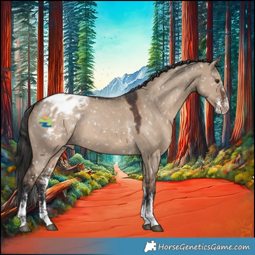 Horse Color:Liver Red Dun Sabino Appaloosa 