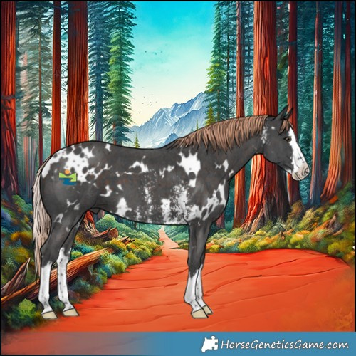 Horse Color:White Spotted Liver Chestnut Sabino Splash 
