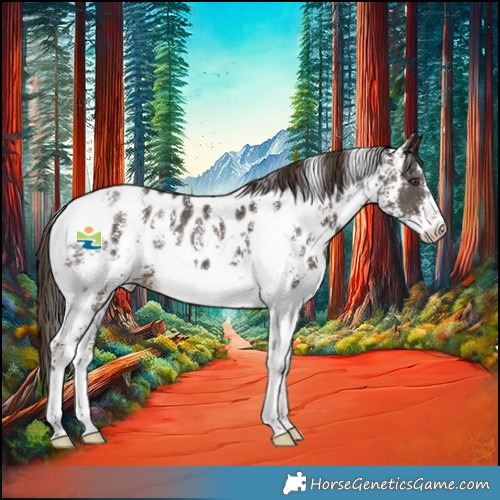 Horse Color:Liver Chestnut Sabino Appaloosa 