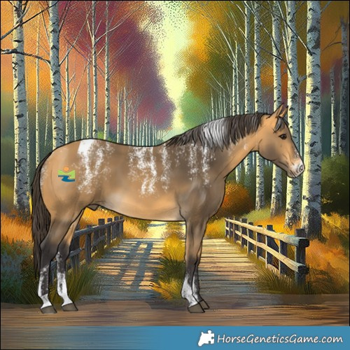 Horse Color:Powder White Buckskin 
