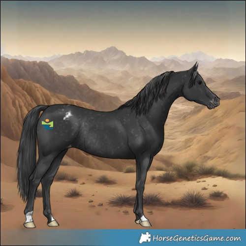 Horse Color:Black Appaloosa Rabicano