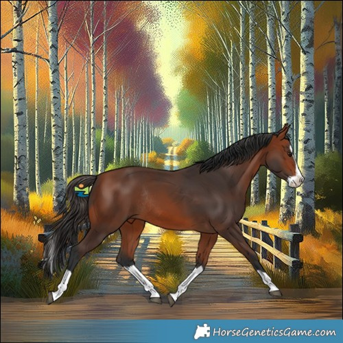 Horse Color:Bay Splash Rabicano 