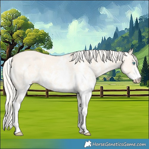 Horse Color:Cremello Dun Sabino