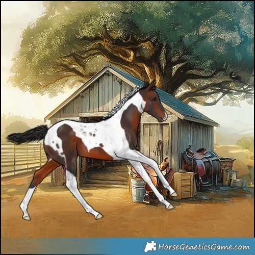 Horse Color:Brown Tobiano 