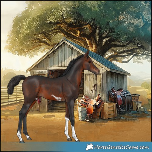 Horse Color:Bay Tobiano 