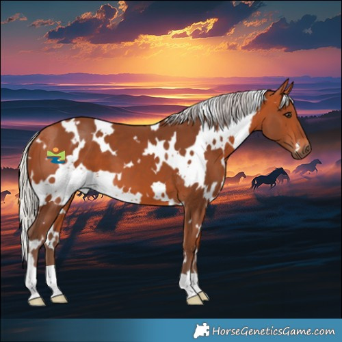 Horse Color:White Spotted Silver Bay 