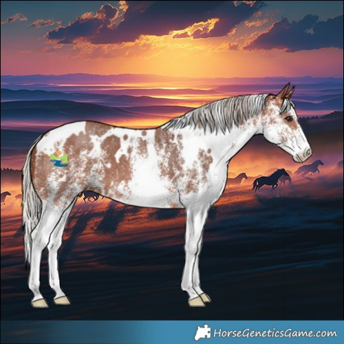 Horse Color:White Spotted Silver Brown 