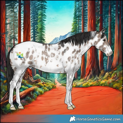 Horse Color:White Spotted Brown Dun Sabino Appaloosa 