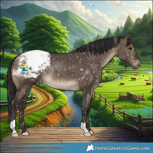 Horse Color:Brown Dun Appaloosa 