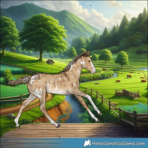Horse Color:White Spotted Chocolate Palomino Dun Sabino Brindle 