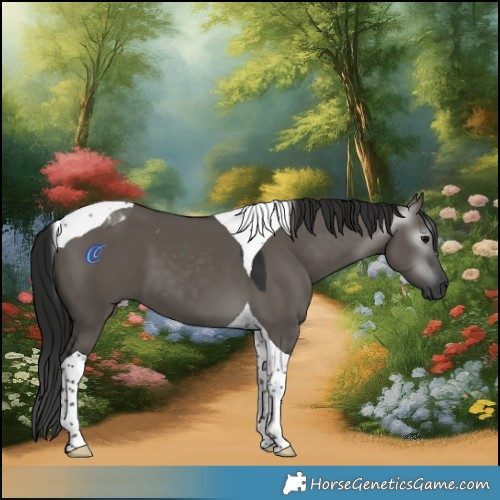 Horse Color:Gray Grullo Tobiano