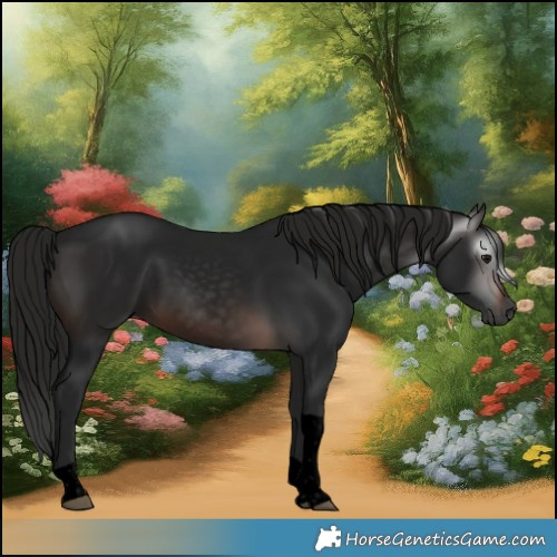 Horse Color:Gray Void Brown Tobiano Rabicano