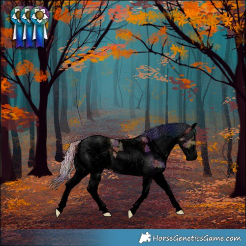 Horse Color:Void Nacre White Spotted Silver Bay 