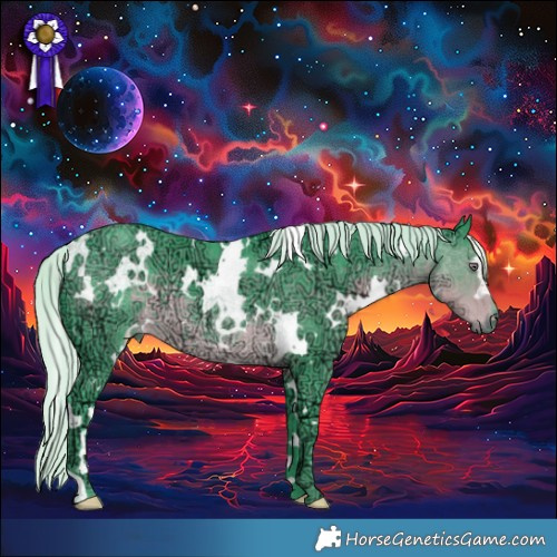 Horse Color:Watercolor White Spotted Silver Smoky Black Chinchilla Ice 