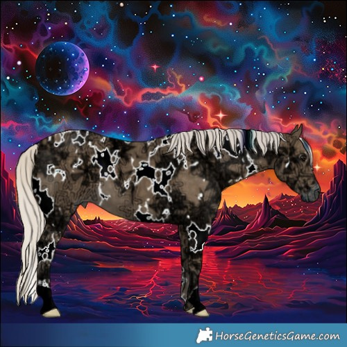 Horse Color:White Spotted Silver Smoky Black Ice 