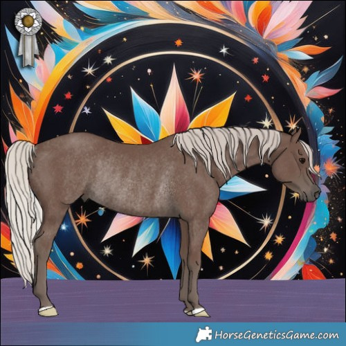 Horse Color:Silver Black Rabicano 