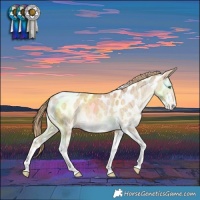 Horse Color:Perlino Dun Tobiano Near Leopard Brindle