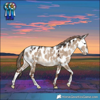 Horse Color:Powder White Liver Red Dun Leopard