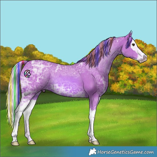Horse Color:Painted Watercolor Chestnut Ice Splash 