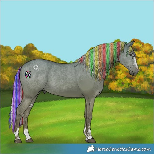 Horse Color:Painted Silver Grullo 