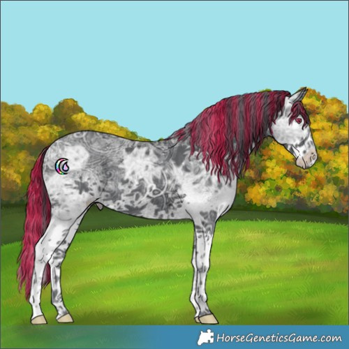 Horse Color:Painted White Spotted Black Chinchilla Ice Splash 