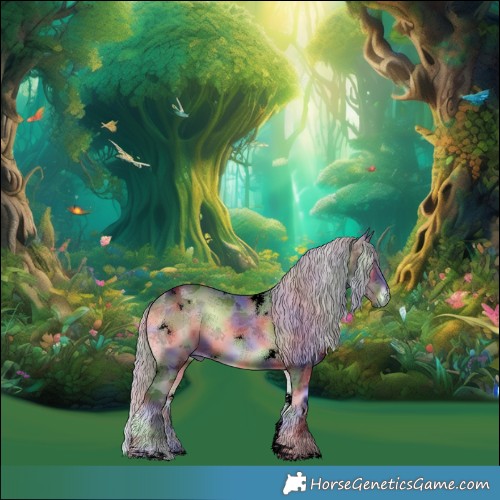 Horse Color:Void Nacre White Spotted Silver Brown Onyx Merle Tobiano Rabicano