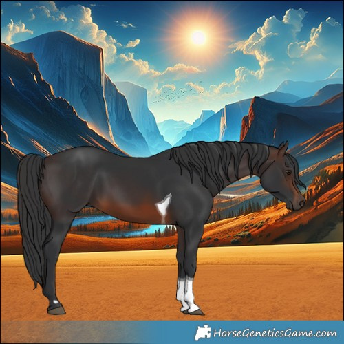 Horse Color:Brown Tobiano