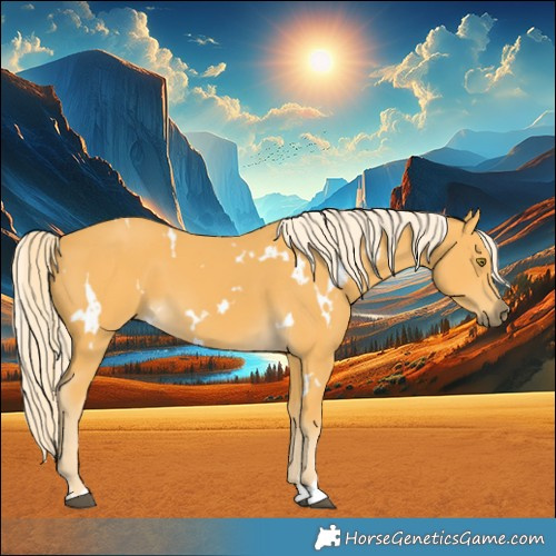 Horse Color:White Spotted Palomino 