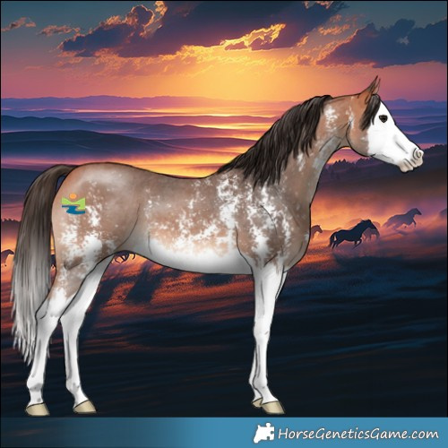 Horse Color:Bay Sabino Splash